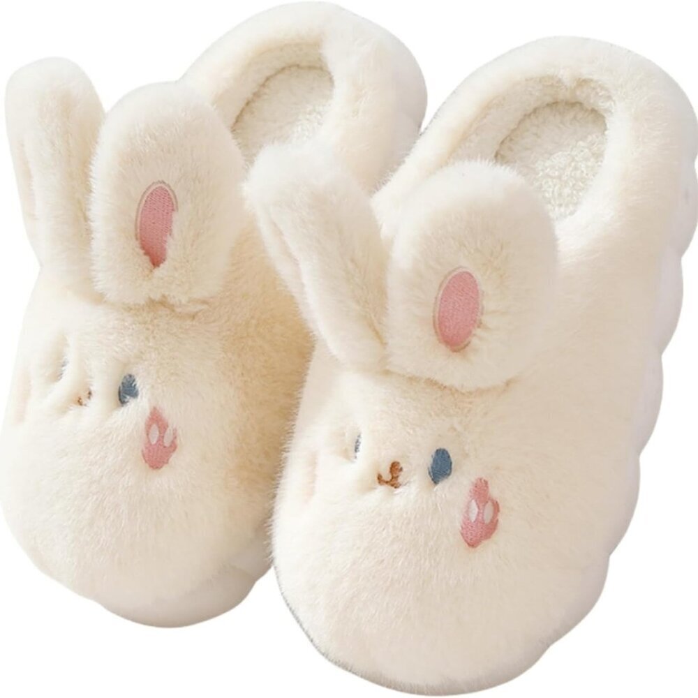 Women's Plush Cotton Indoor Slippers Non-Slip Thick Sole Winter Warm Shoes